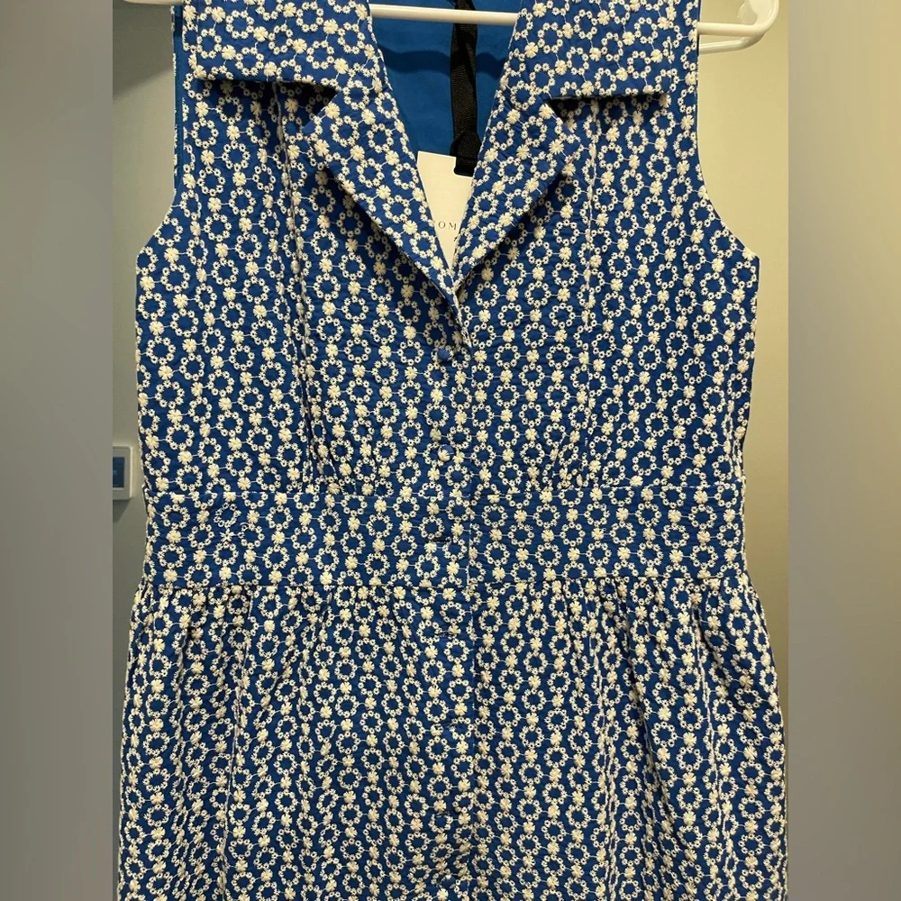 Pomander Place Blue and White Floral Dress M - Picture 3 of 12